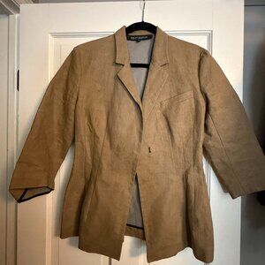 Ter et Bantine Blazer - Tan/Beige Color - Size 42 (Approx Size 4-6)
